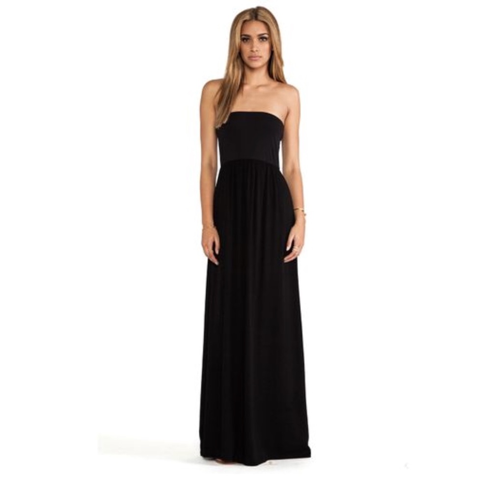 Black Splendid Strapless Maxi Dress XS